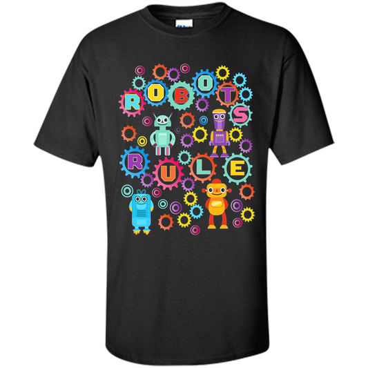 Robots Rule T-shirt Black