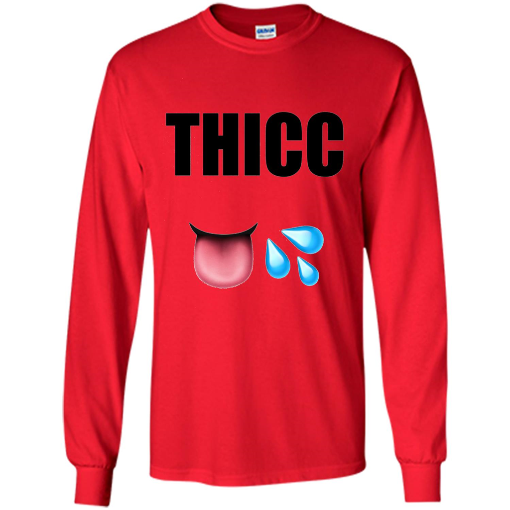 THICC Funny Gym Squat T-shirt Red