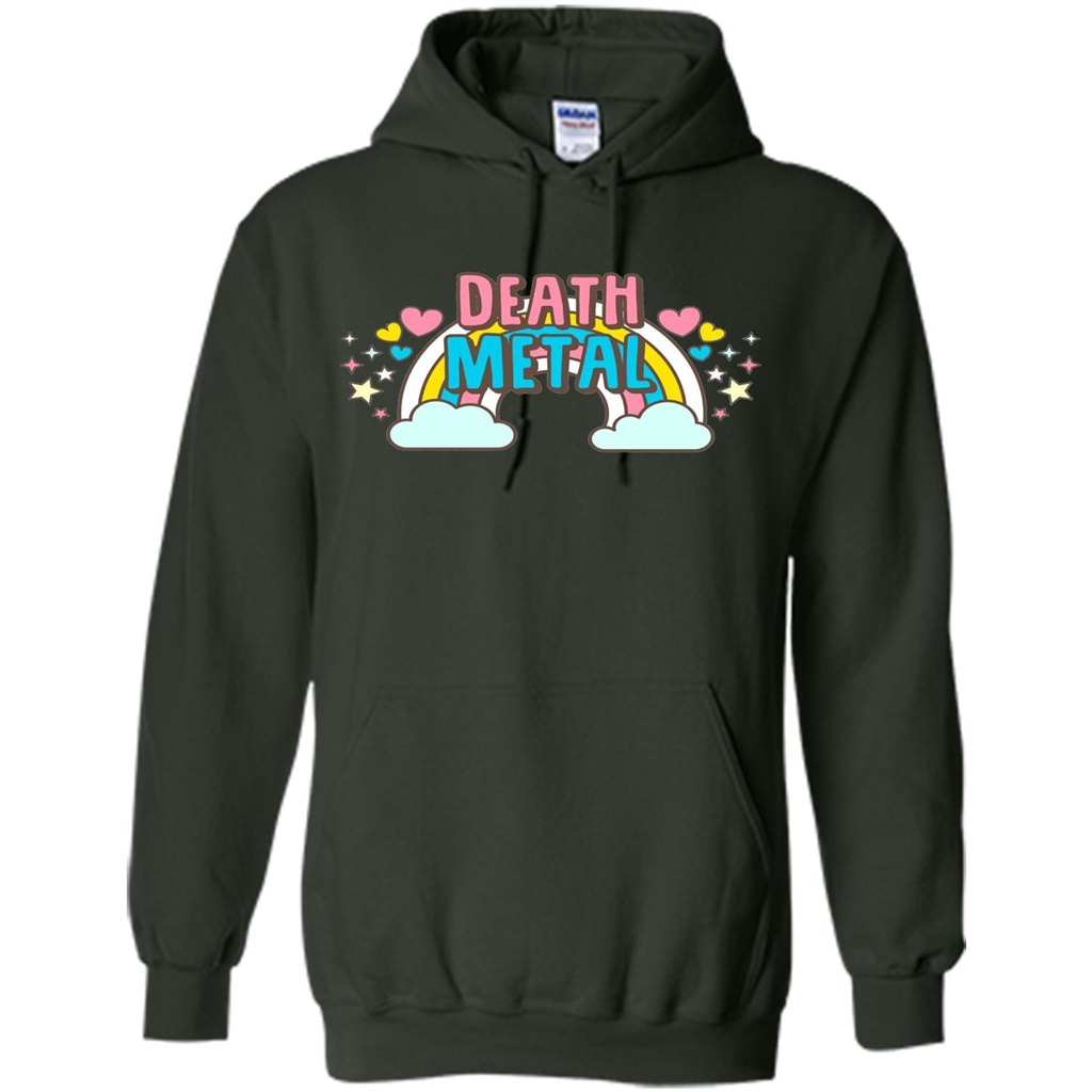 Death Metal Rainbow Cute T-Shirt Forest Green
