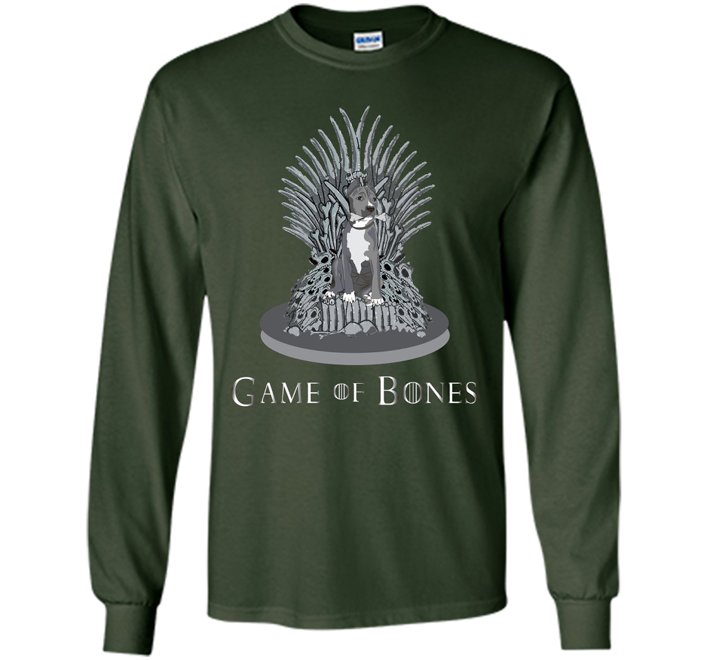 Pitbull Game of Bones Funny Parody T-shirt Forest Green