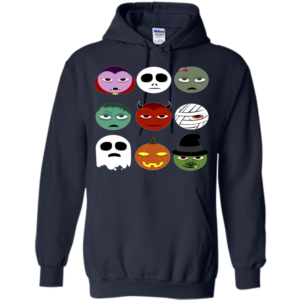 Halloween Emoji T-shirt Navy