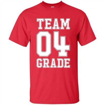 Team Fourth Grade T-shirt Team 4th Grade Back To School T-Shirt Red