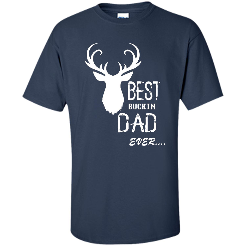 Fathers Day T-shirt Best Buckin Dad Ever Navy