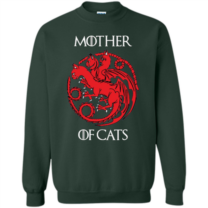 Cat Lovers T-shirt Mother of Cats Forest Green