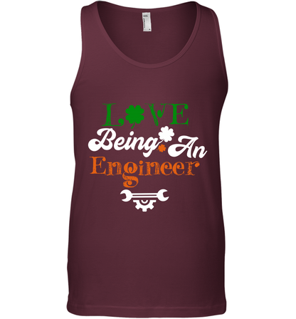 Love Being A Engineer Saint Patricks Day Shirt Tank Top Maroon