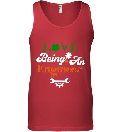 Love Being A Engineer Saint Patricks Day Shirt Tank Top Red