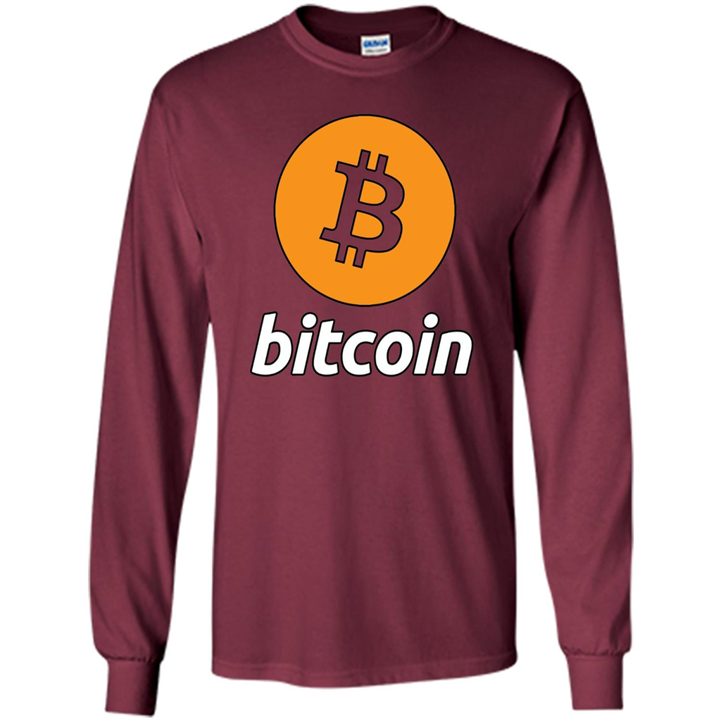 Bitcoin Logo Cryptocurrency BTC T-shirt Maroon
