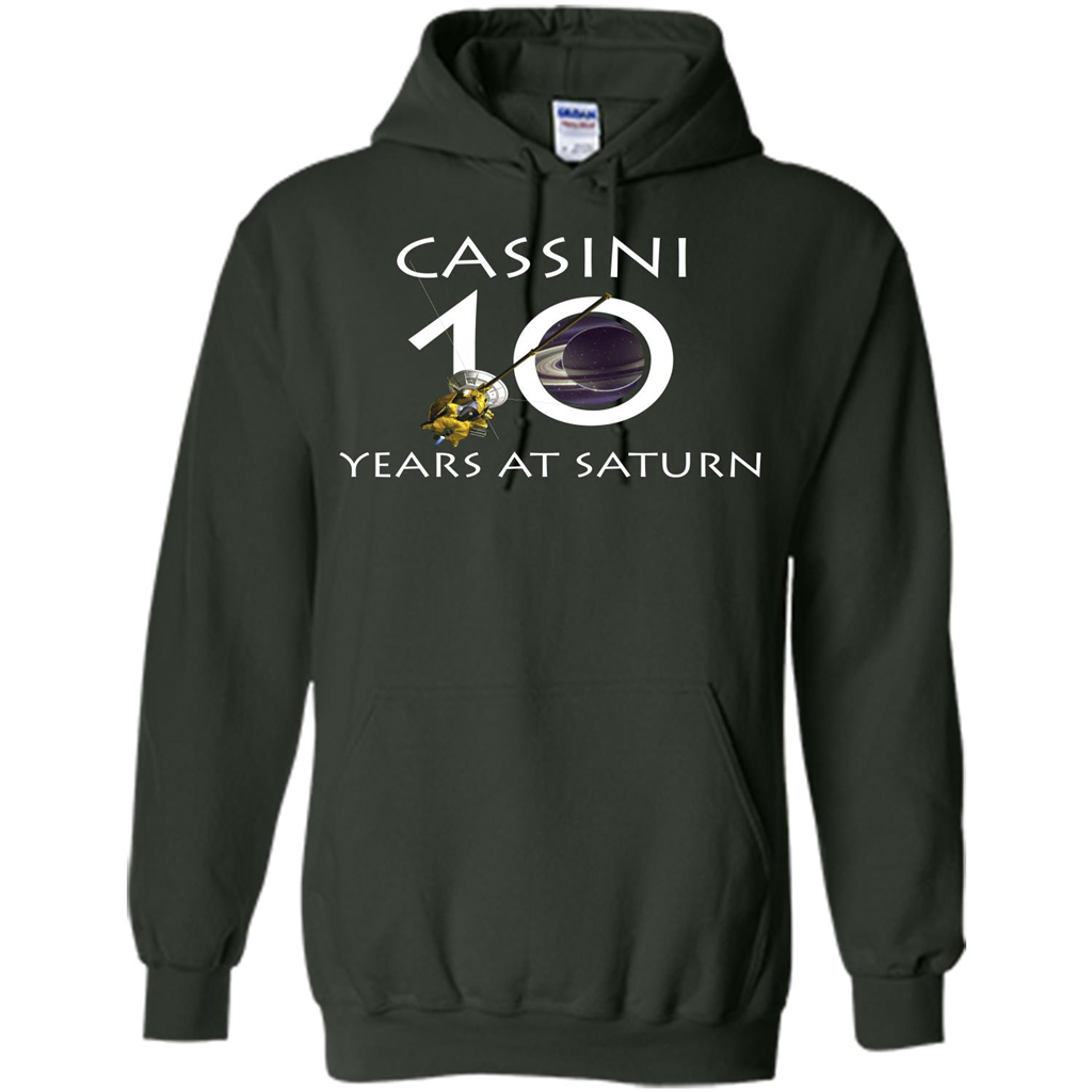 Cassini Grand Finale T-shirt Cassini 10 Years At Saturn T-shirt Forest Green