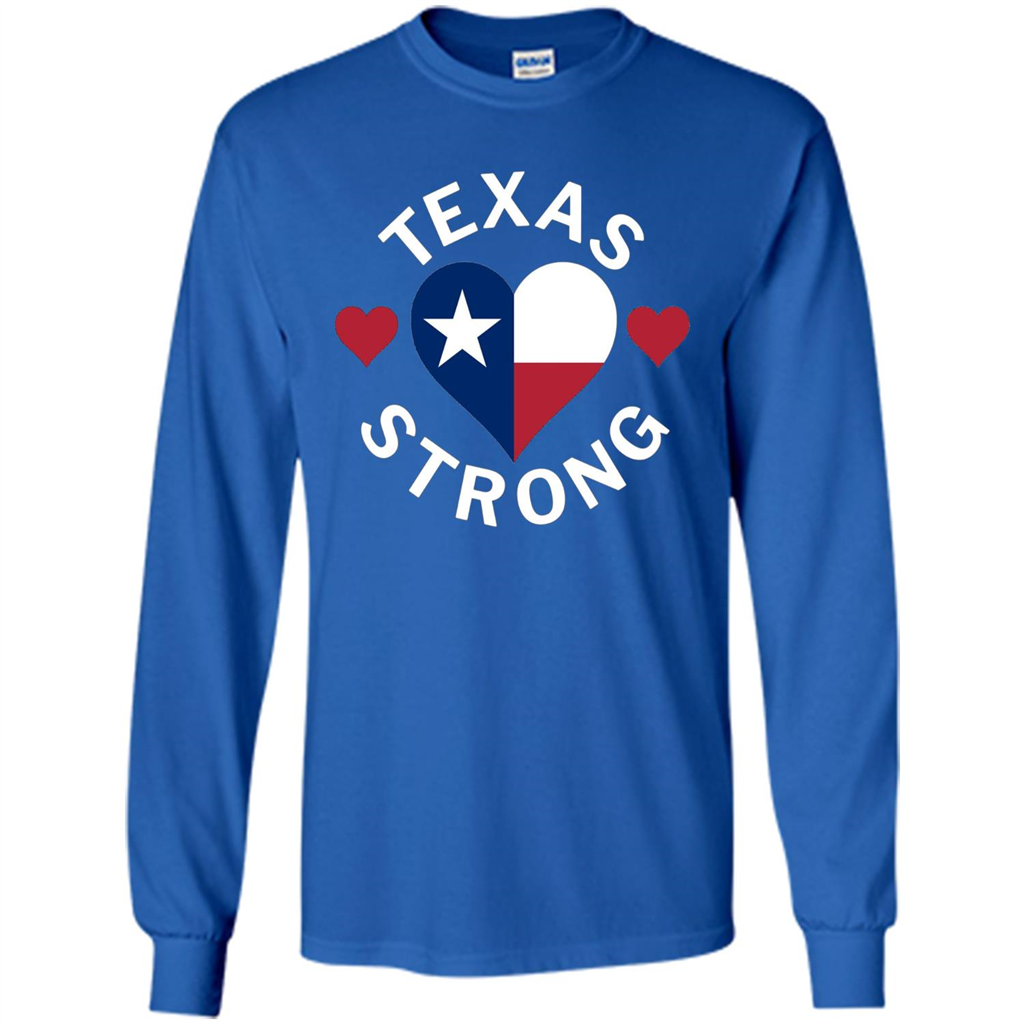 Texas Strong Hurricane Harvey Heart 2017 T-shirt Royal