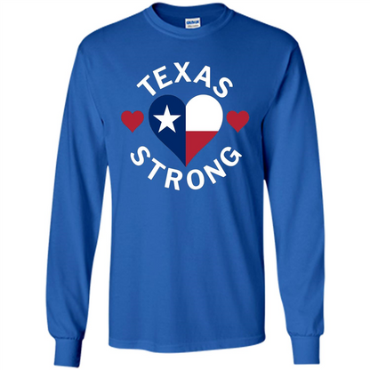 Texas Strong Hurricane Harvey Heart 2017 T-shirt Royal