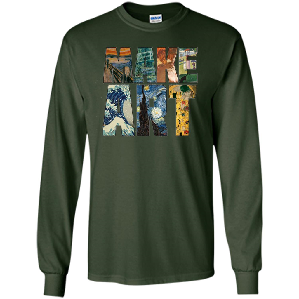 Make Art T-shirt Cool Painting T-shirt Forest Green
