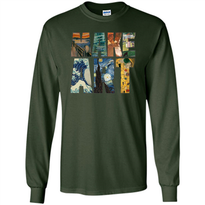 Make Art T-shirt Cool Painting T-shirt Forest Green