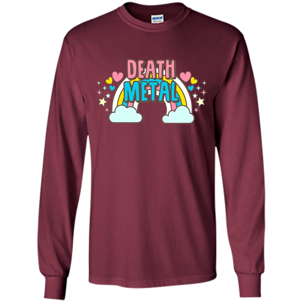 Death Metal Rainbow Cute T-Shirt Maroon