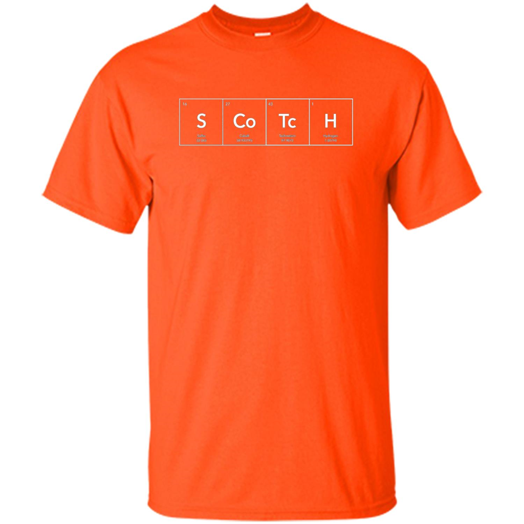 Scotch Periodic Table of Elements Funny T-shirt Orange