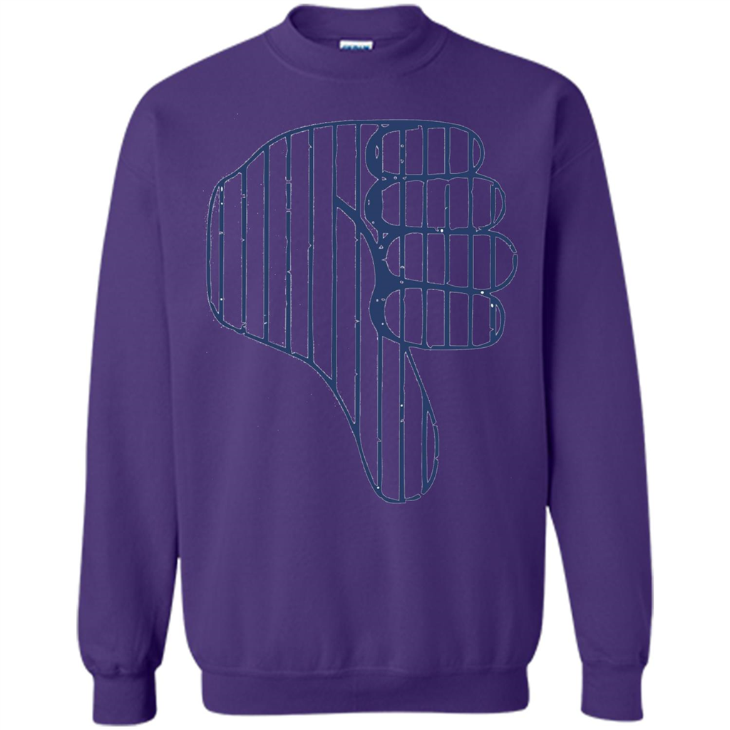 Baseball T-shirt Baseball Celebration Thumbs Down T-shirt Purple