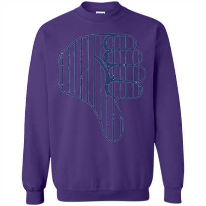 Baseball T-shirt Baseball Celebration Thumbs Down T-shirt Purple