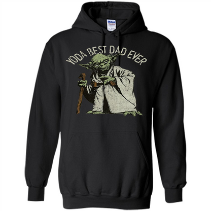 Fathers Day T-shirt Yoda Best Dad Ever Black
