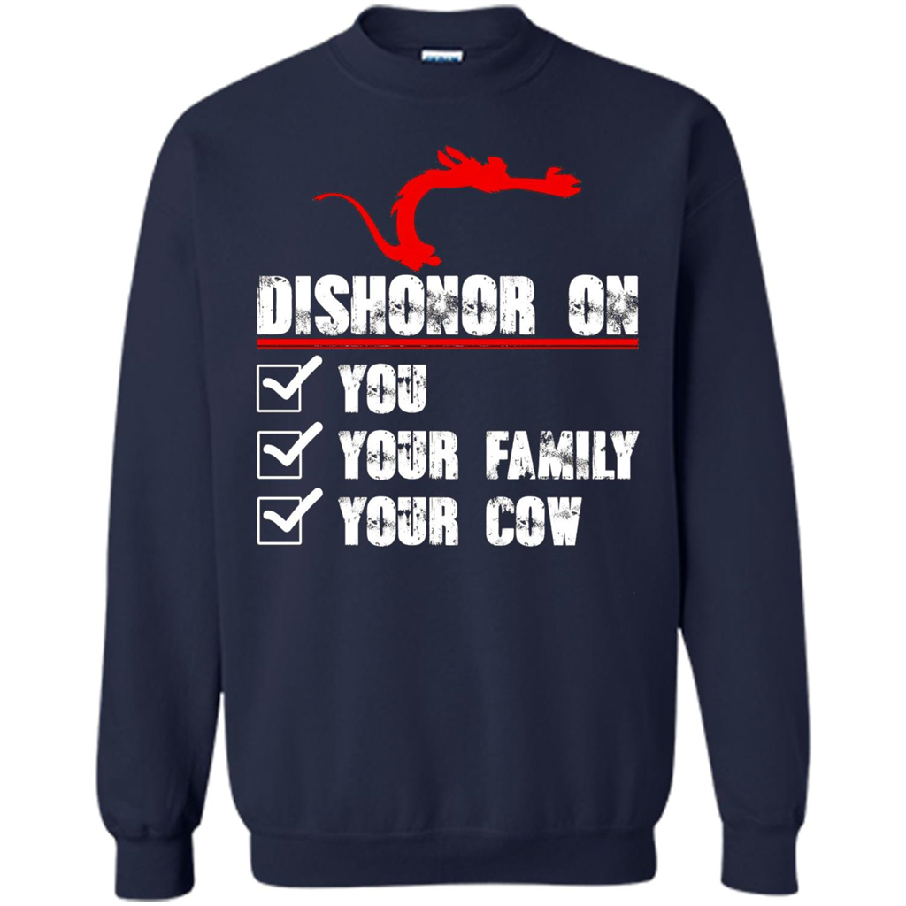 Dishonor On You Your Family Your Cow T-shirt Navy