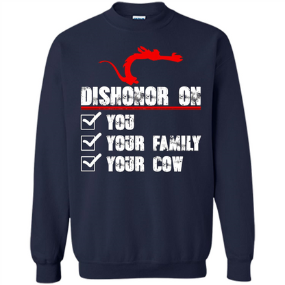Dishonor On You Your Family Your Cow T-shirt Navy