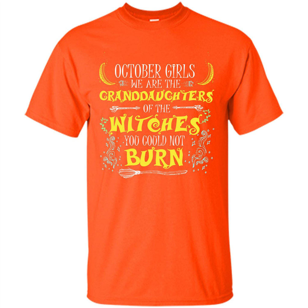 Halloween T-shirt October Girls T-shirt Orange