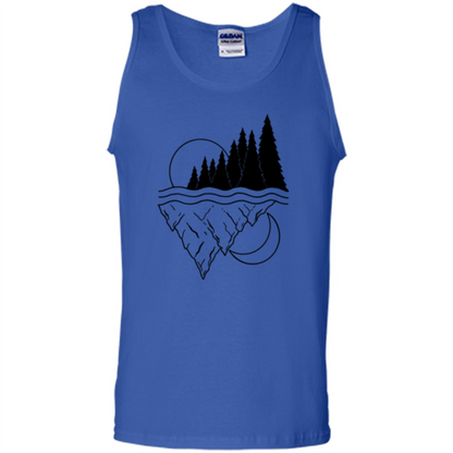 Nature Merged Moon And Sun T-shirt Royal
