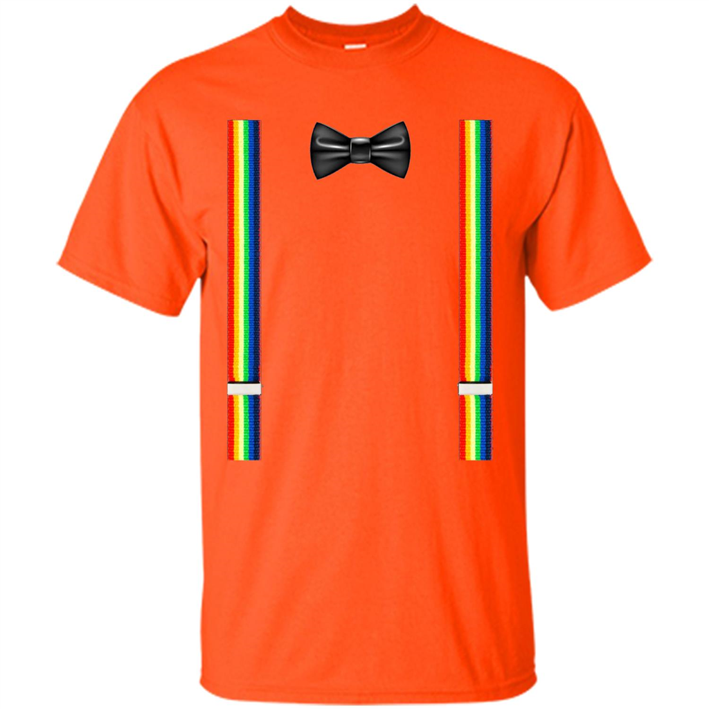 Suspenders And Bowtie Clown Costume T-shirt Orange