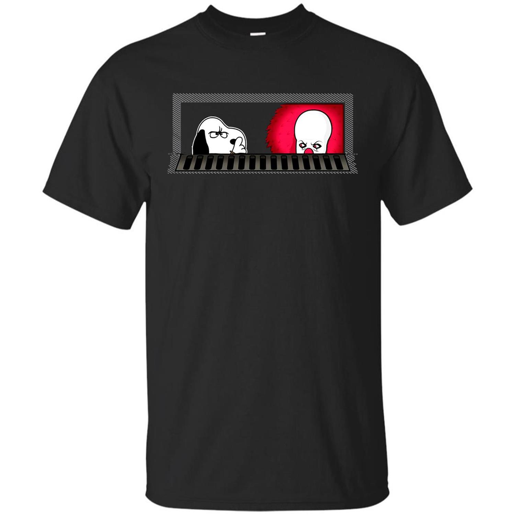 Movie T-shirt Snoopy Vs It T-shirt Black