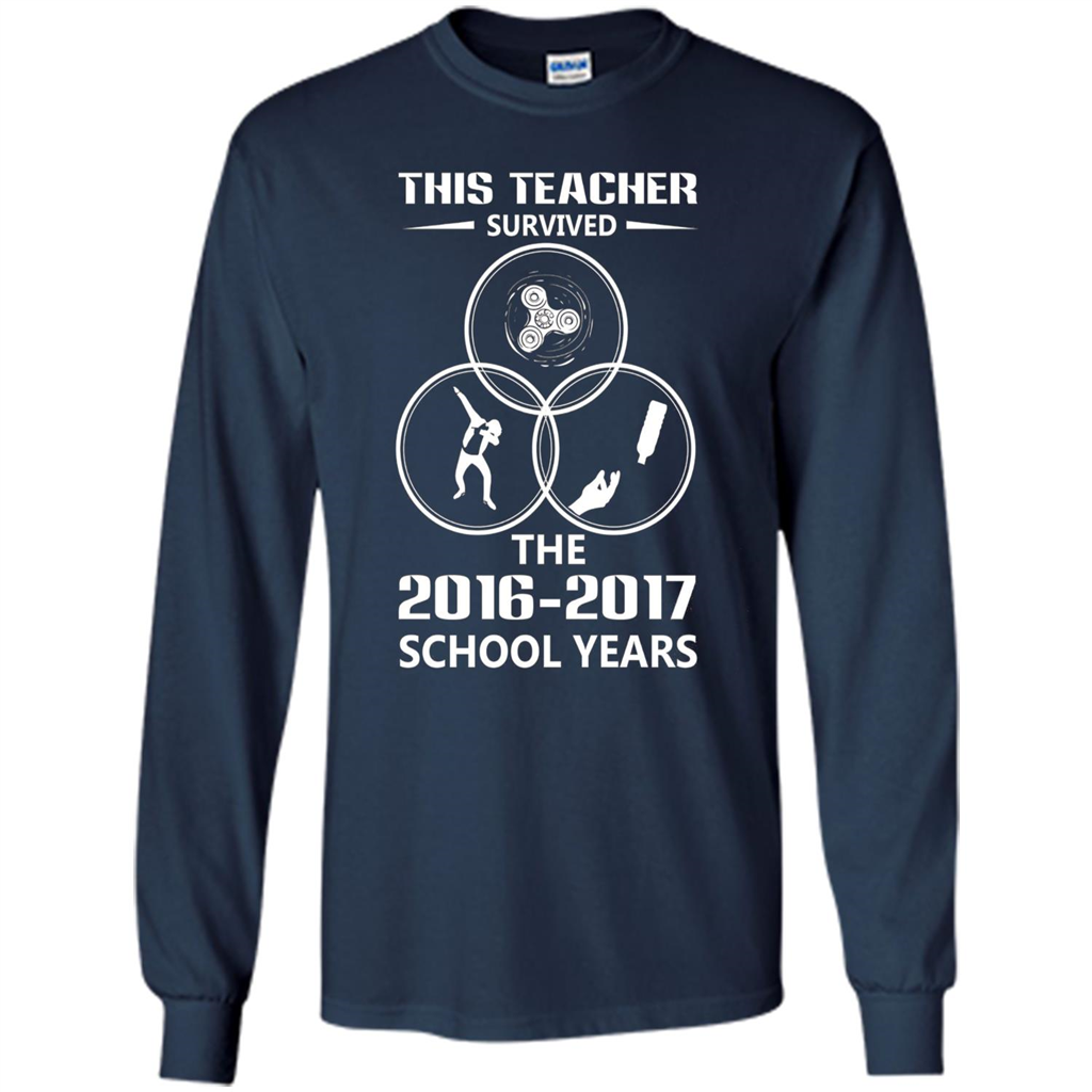 This Teacher Survived The 2016 2017 School Years T-shirt Navy