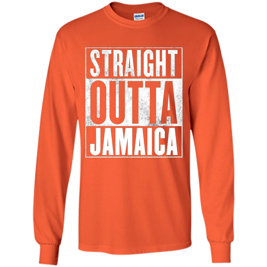 Jamaica T-Shirt - Straight Outta Jamaica T-shirt Orange