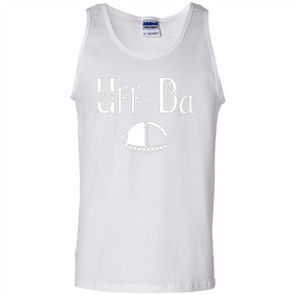 Uff Da Viking Hat Norwegian Scandinavian Saying T-shirt White