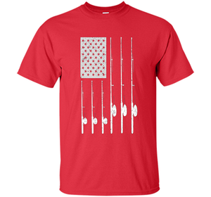 Patriotic Fishing T-Shirt with American USA Flag Great Gift shirt