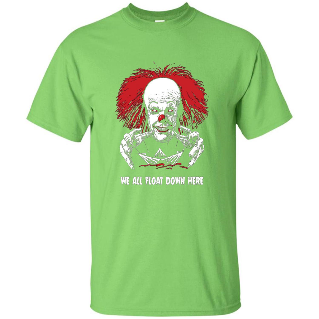 Red Balloon We All Float Down Here T-shirt Horror Halloween T-shirt Lime
