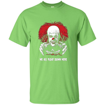 Red Balloon We All Float Down Here T-shirt Horror Halloween T-shirt Lime