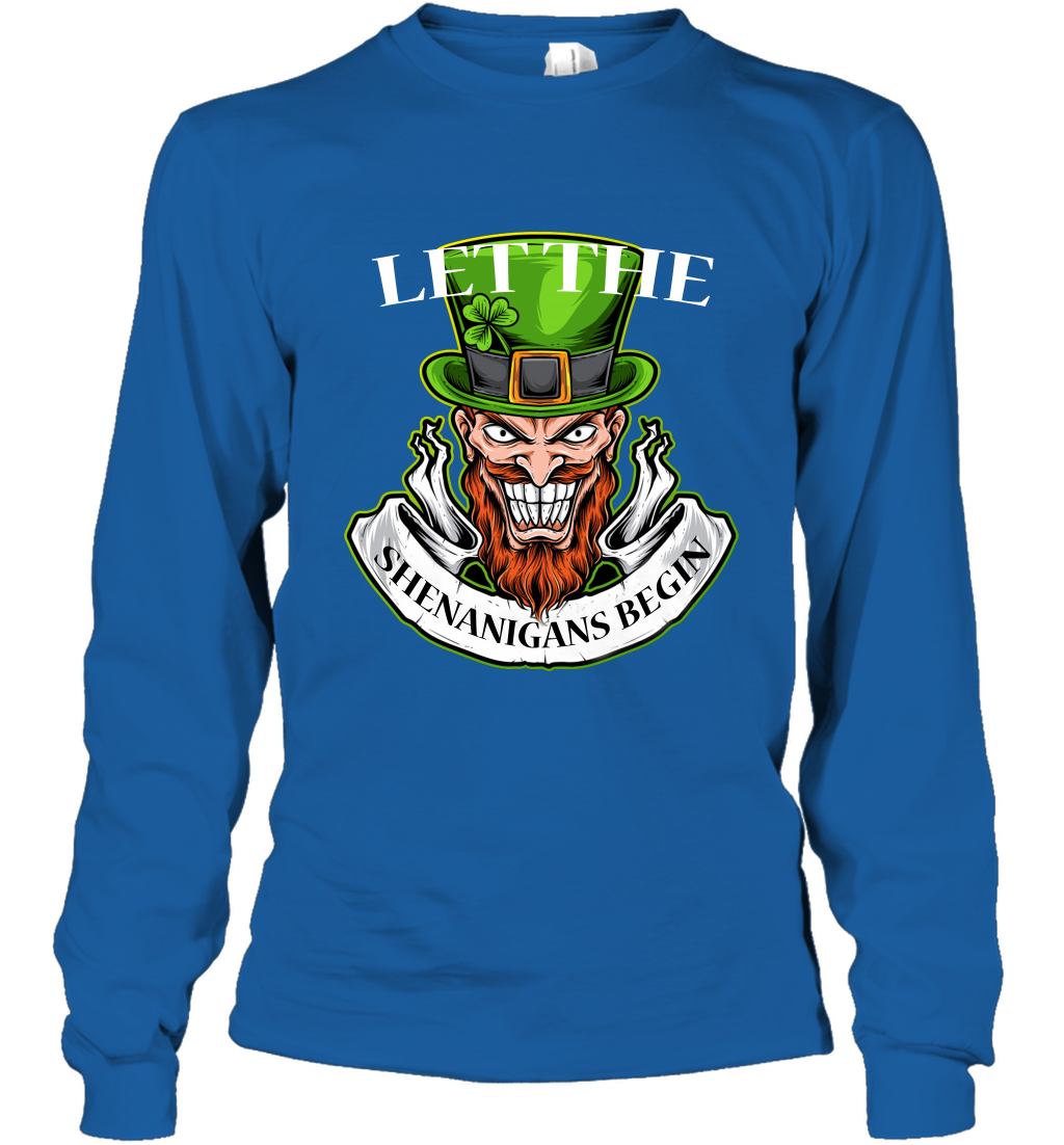 Let The Shenanigans Begin Irish Shirt Long Sleeve T-Shirt Royal