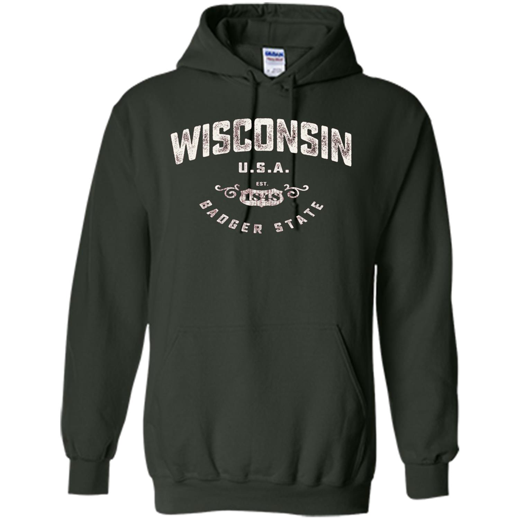 Wisconsin Badger State T-shirt Forest Green