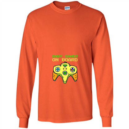 Pregnancy & Birth T-shirt Baby Gamer On Board Orange