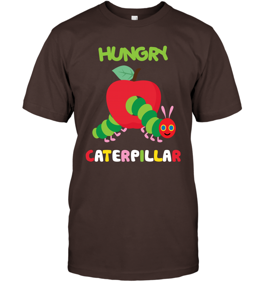 Hungry Caterpillar Funny Shirt T-Shirt T-Shirt Dark Chocolate