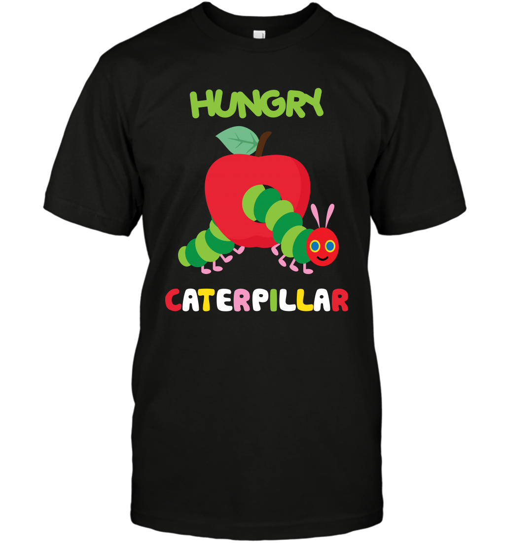Hungry Caterpillar Funny Shirt T-Shirt T-Shirt Black