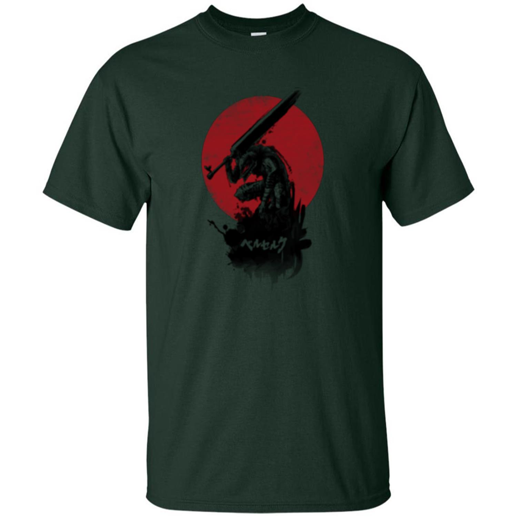 Red Sun Swordsman T-shirt Forest Green
