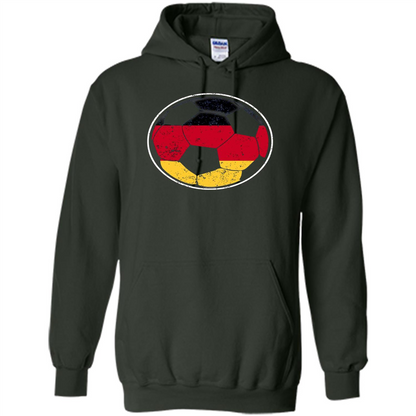 Germany Flag Soccer Ball Flag Soccer T-shirt Forest Green