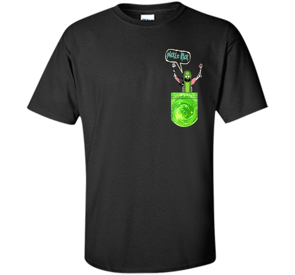 Pickle Funny Rick Pocket T-shirt Black
