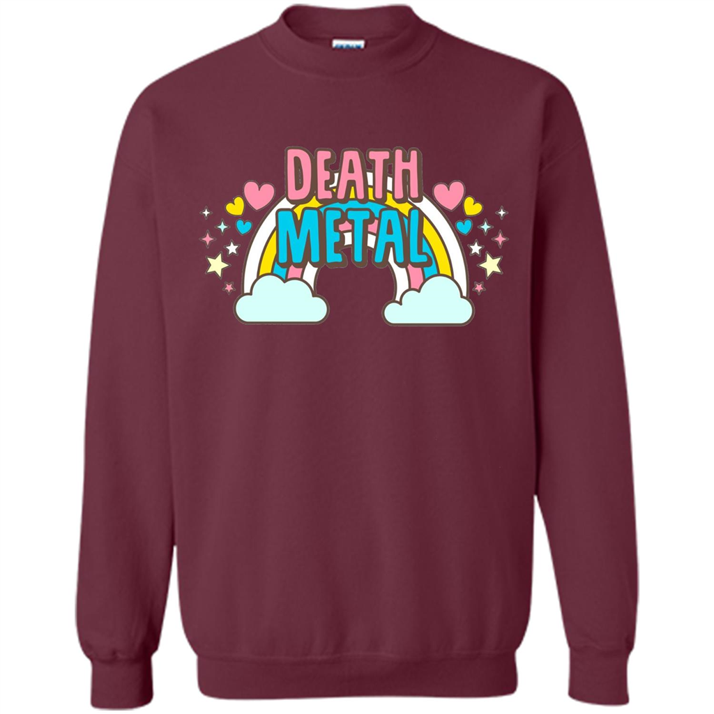 Death Metal Rainbow Cute T-Shirt Maroon