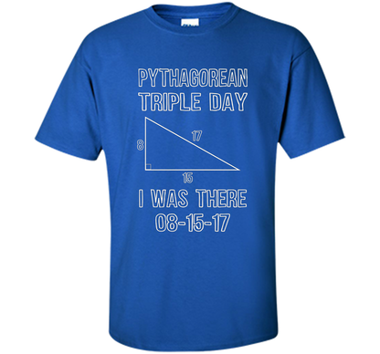 Pythagorean Triple Day 2017 8-15-17 Geeky T-shirt Royal