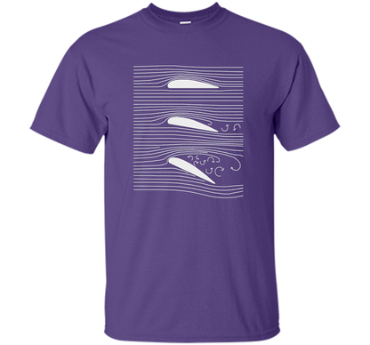 Airplane Wing T-shirt Aerospace Airfoil Stall Diagram Purple