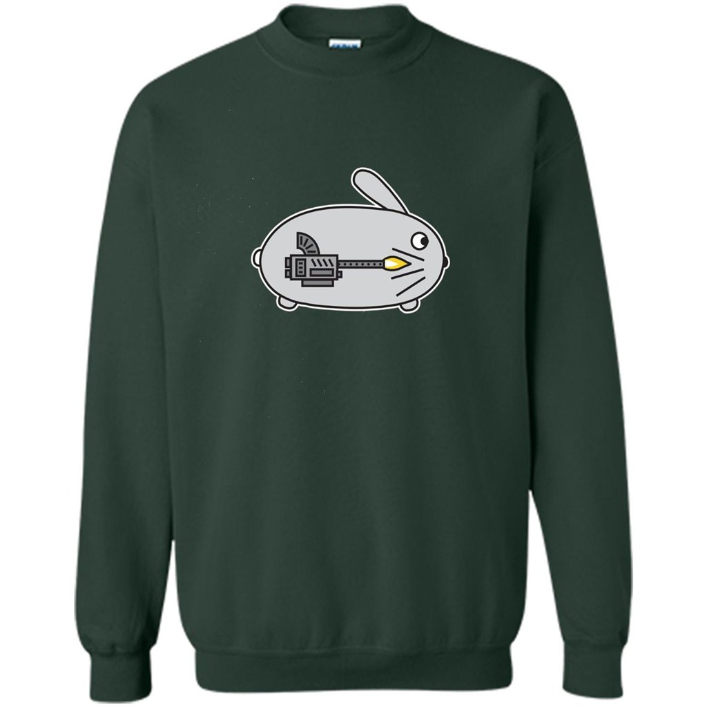 Bunny vs Dinosaur T-shirt Forest Green