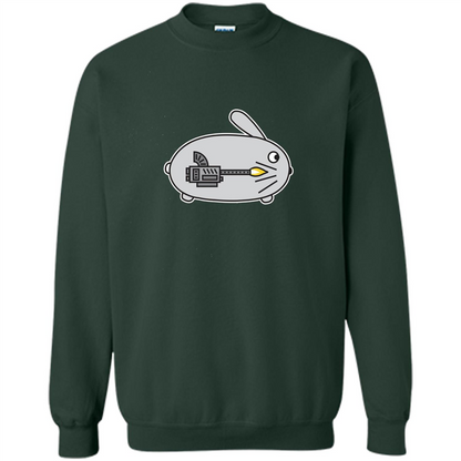 Bunny vs Dinosaur T-shirt Forest Green