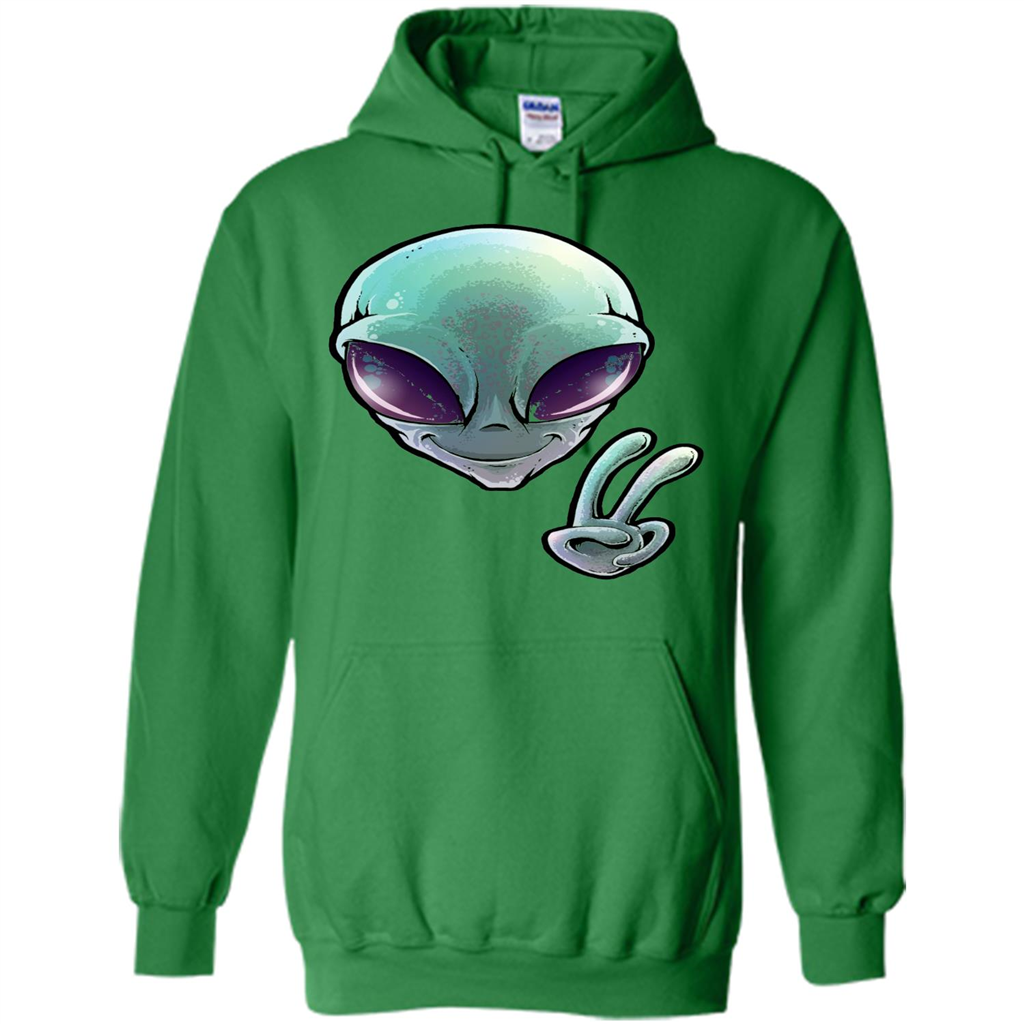 Peace Alien T-shirt Irish Green