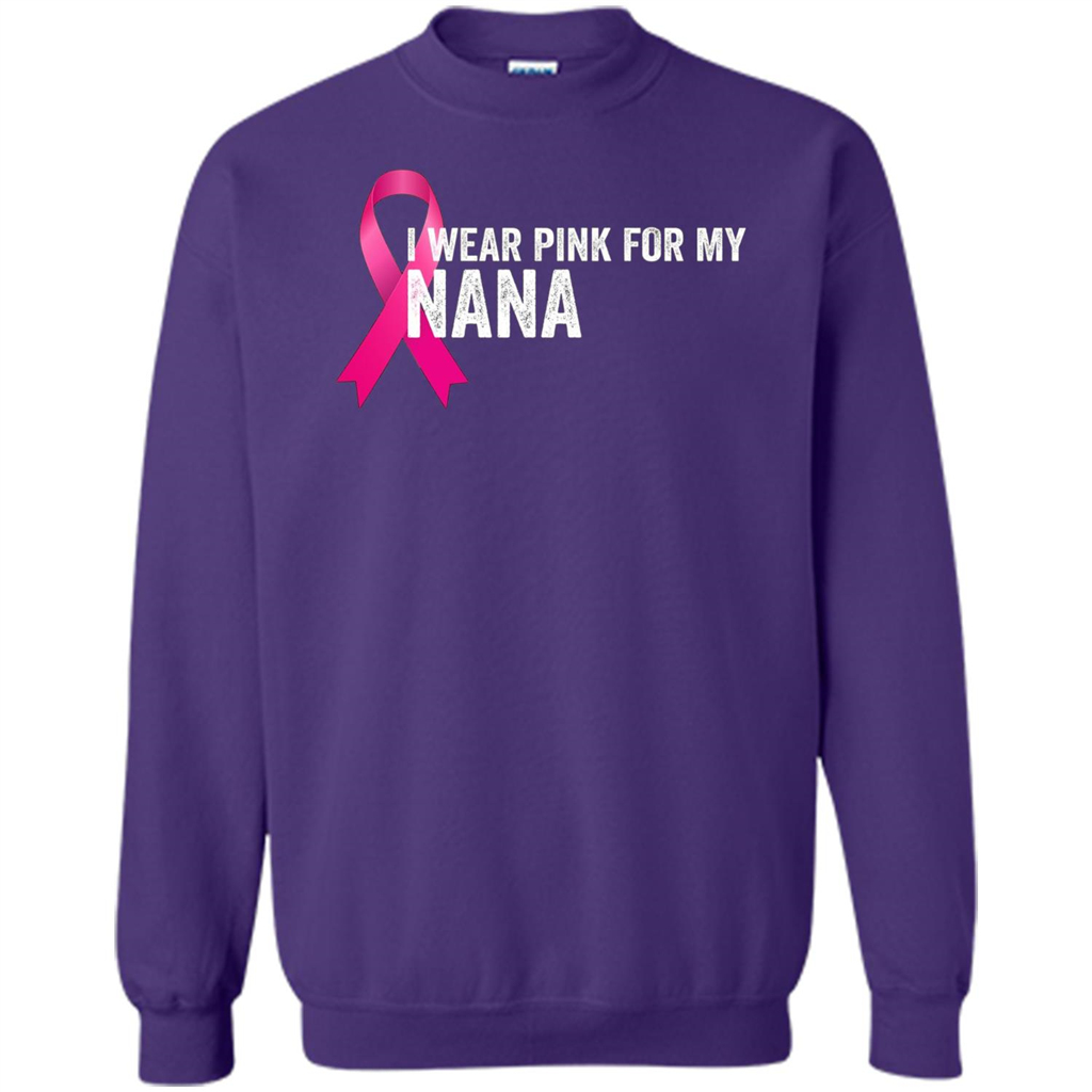 Breast Cancer Awareness T-shirt I Wear Pink For My Nana Purple