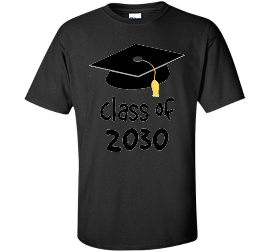 Kindergarten T-shirt Class Of 2030 Kindergarten Style T-shirt Black