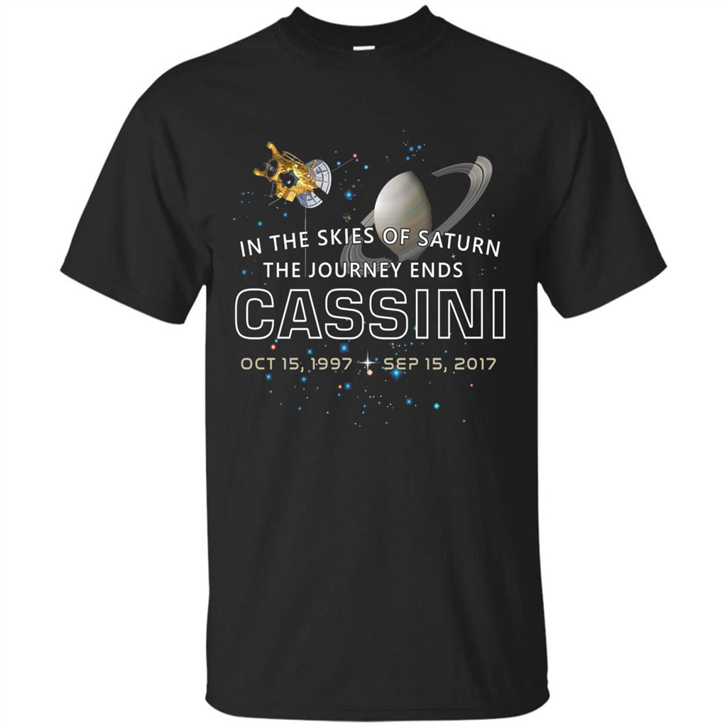 Cassini Spacecraft End Of Mission At Saturn T-shirt Black